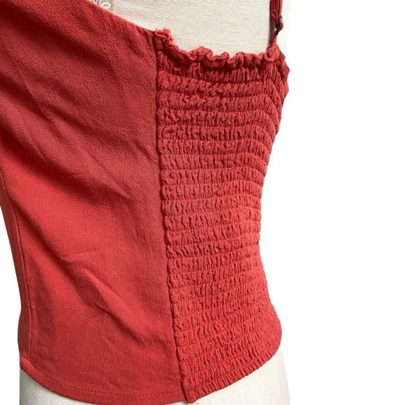 Abercrombie & Fitch Raspberry Sorbet Cropped Cami Sweetheart Neckline Size M - Picture 8 of 12